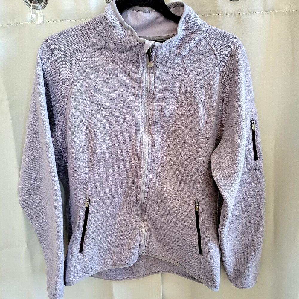 Eddie Bauer Budweiser Womens Jacket Size XL Purple Embroidery Full Zip 16193X